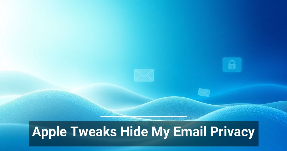 Apple Tweaks Hide My Email Privacy